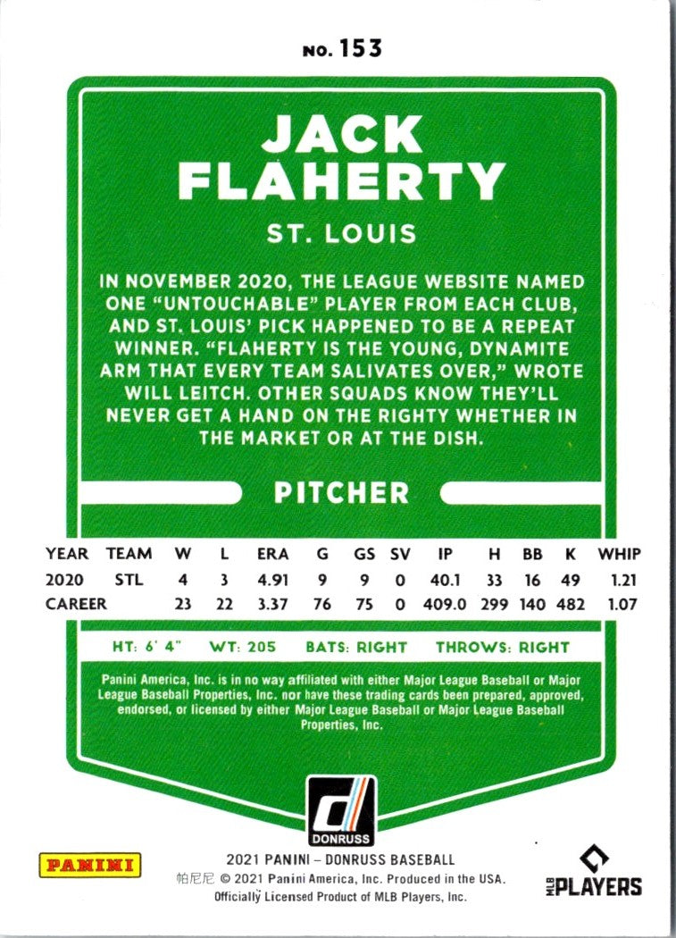 2021 Donruss Jack Flaherty