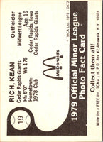 1979 TCMA Cedar Rapids Giants Kean Rich #19