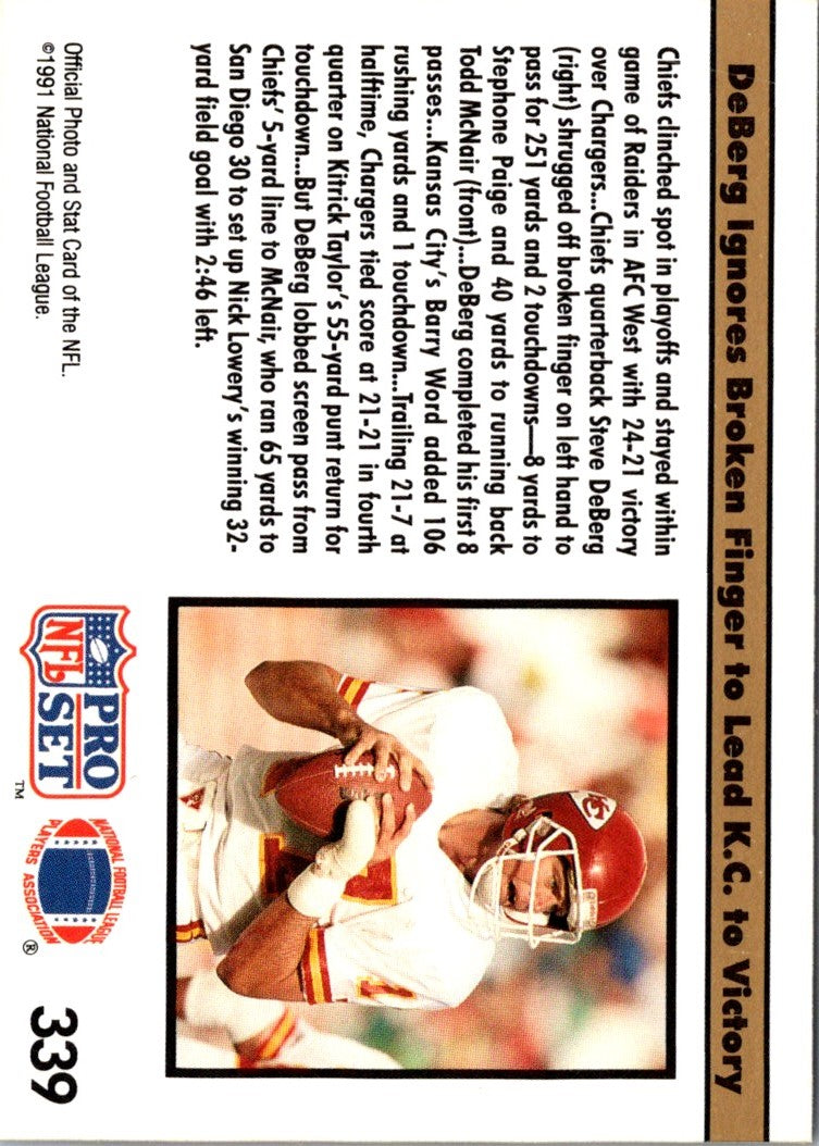 1991 Pro Set Todd McNair/Steve DeBerg