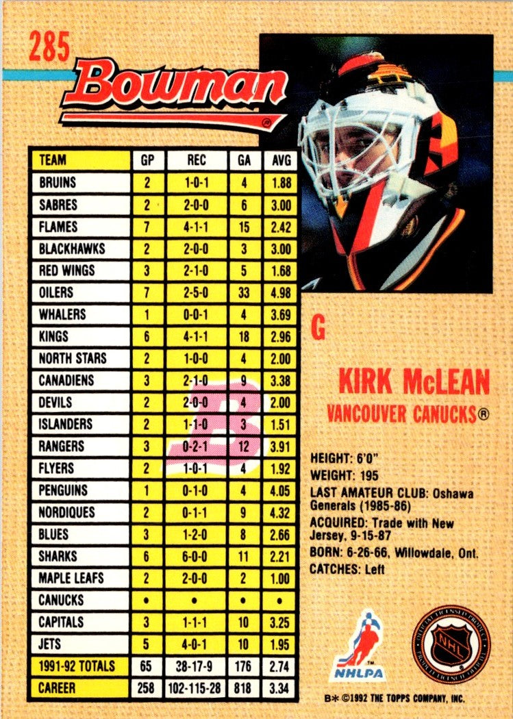 1992 Bowman Kirk McLean