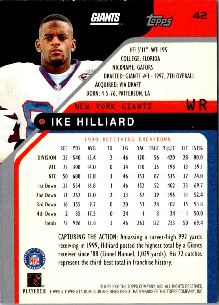 2000 Stadium Club Ike Hilliard