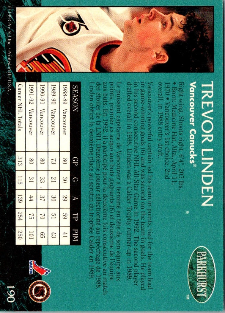 1992 Parkhurst Trevor Linden