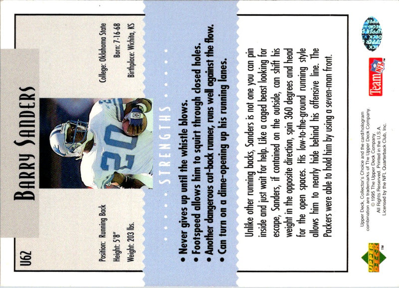 1995 Collector's Choice Barry Sanders