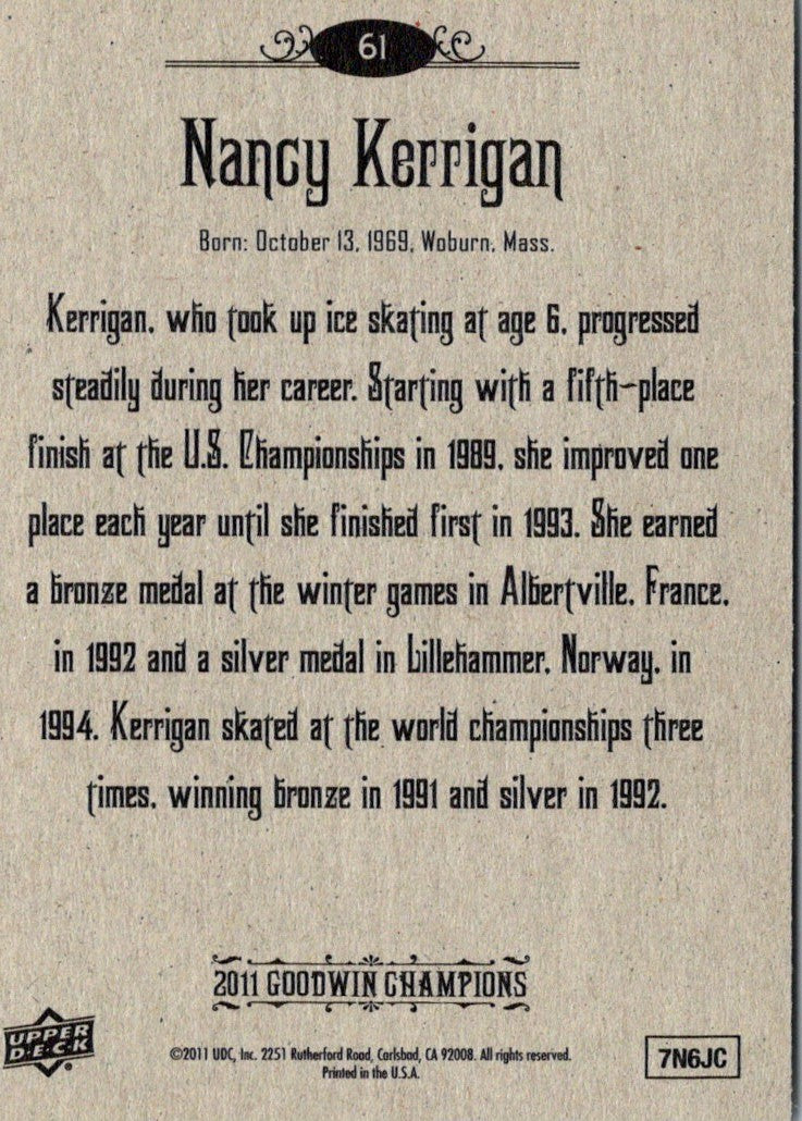 2012 Panini Golden Age Newark Evening World Supplement Nancy Lopez