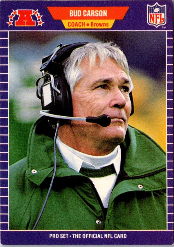 1989 Pro Set Bud Carson #86