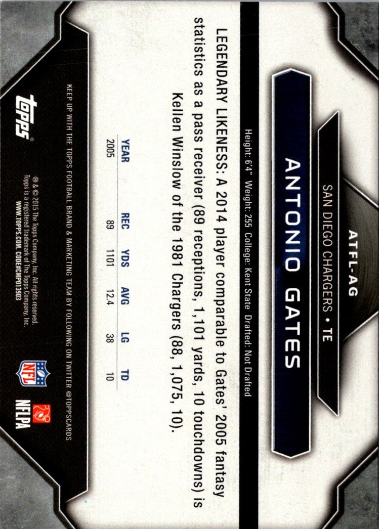 2015 Panini Certified Antonio Gates