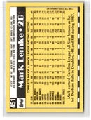 1990 Topps Tiffany Mark Lemke