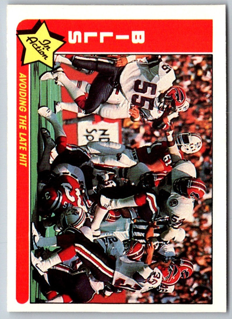 1985 Fleer Team Action Avoiding the Late Hit (1985 Schedule)