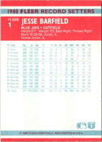 1988 Fleer Record Setters Jesse Barfield #1