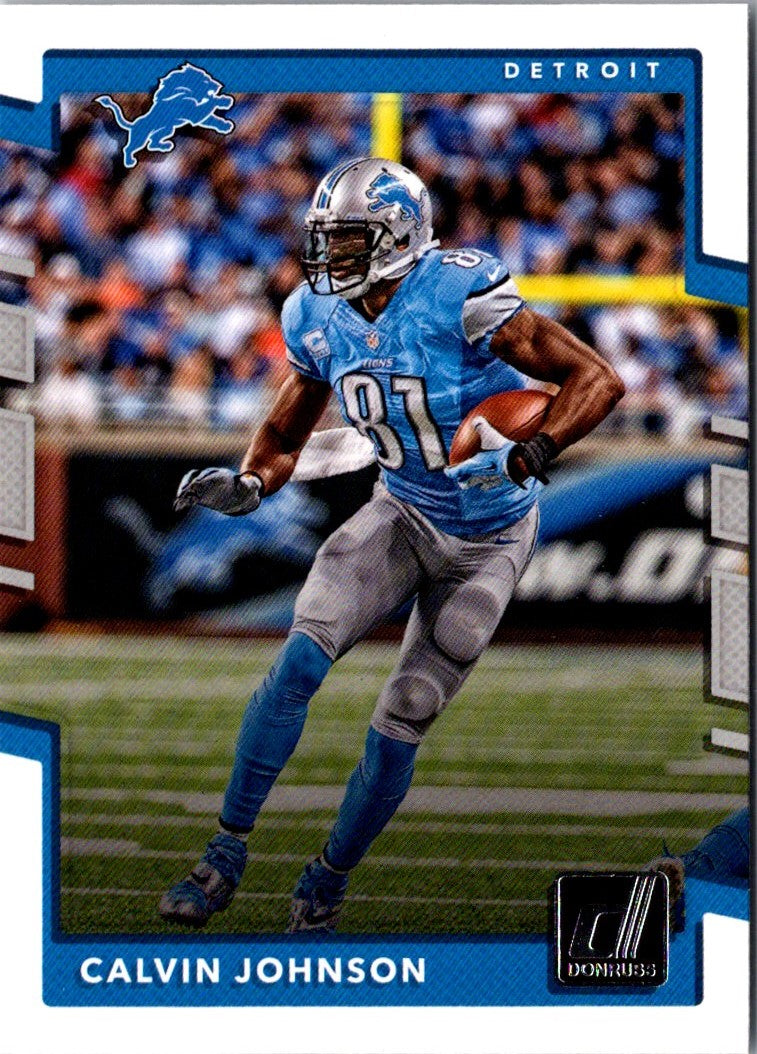 2017 Donruss Certified Cuts Contemporaries Dual Memorabilia Matthew Stafford/Calvin Johnson