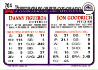 1993 Topps Jon Goodrich/Danny Figueroa #704 Rookie