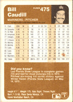 1983 Fleer Bill Caudill #475