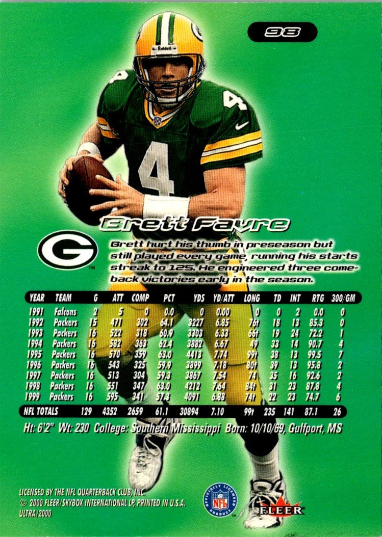 1999 Upper Deck Victory Brett Favre