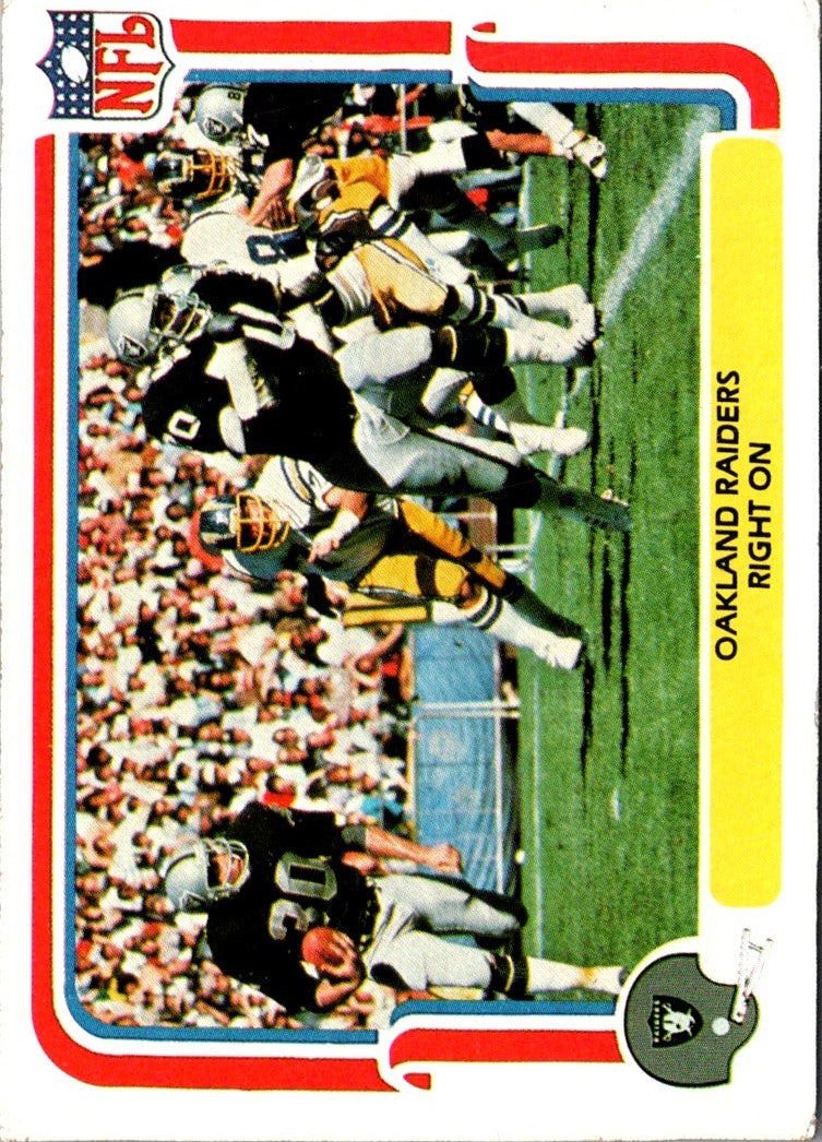 1980 Fleer Team Action Stickers Oakland Raiders Helmet