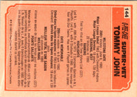 1983 O-Pee-Chee Tommy John #144