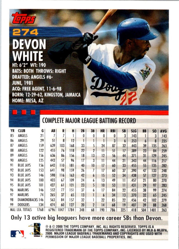 2000 Topps Devon White