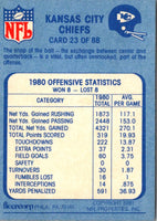 1981 Fleer Team Action Kansas City Chiefs Offense #23