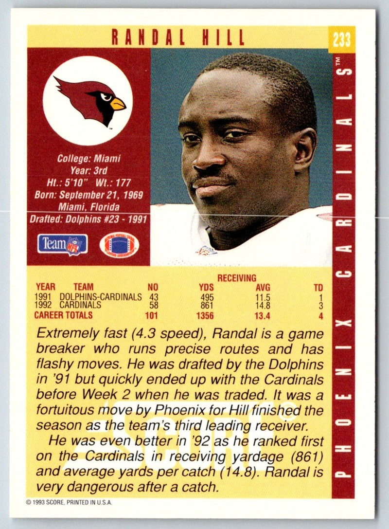 1993 Score Randal Hill