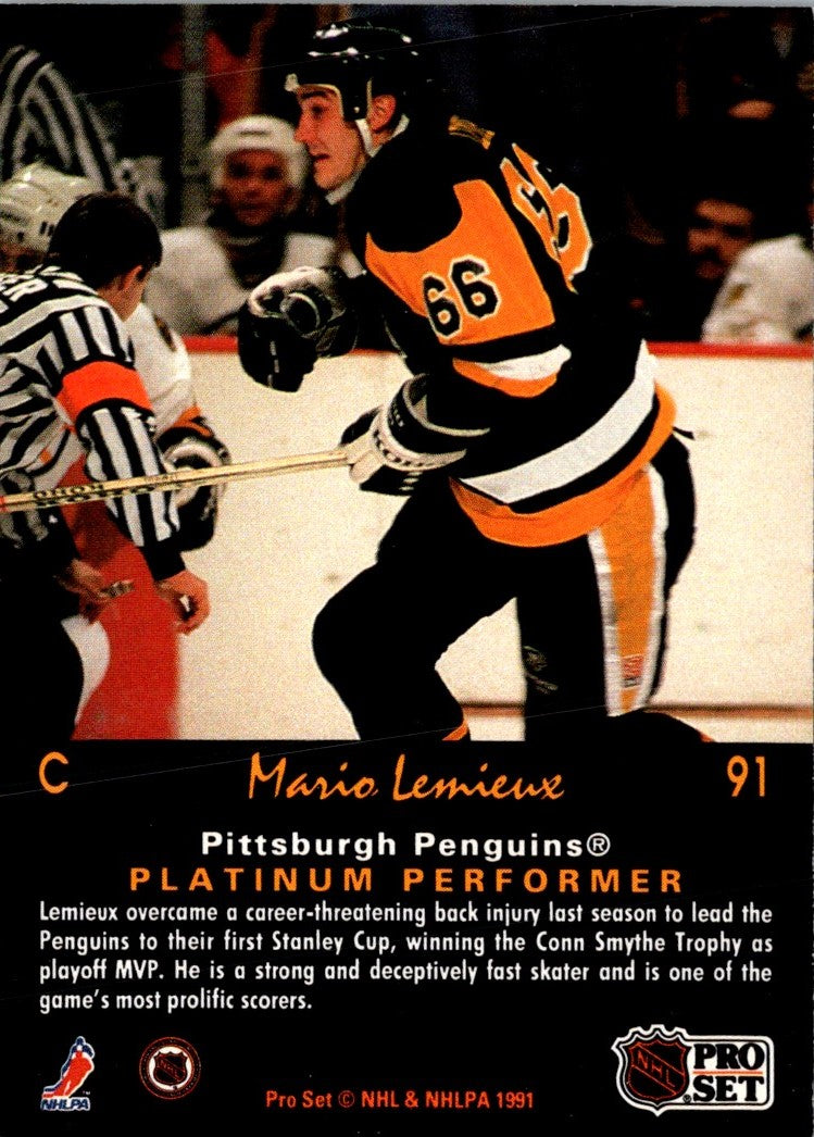 1991 Pro Set Platinum Mario Lemieux