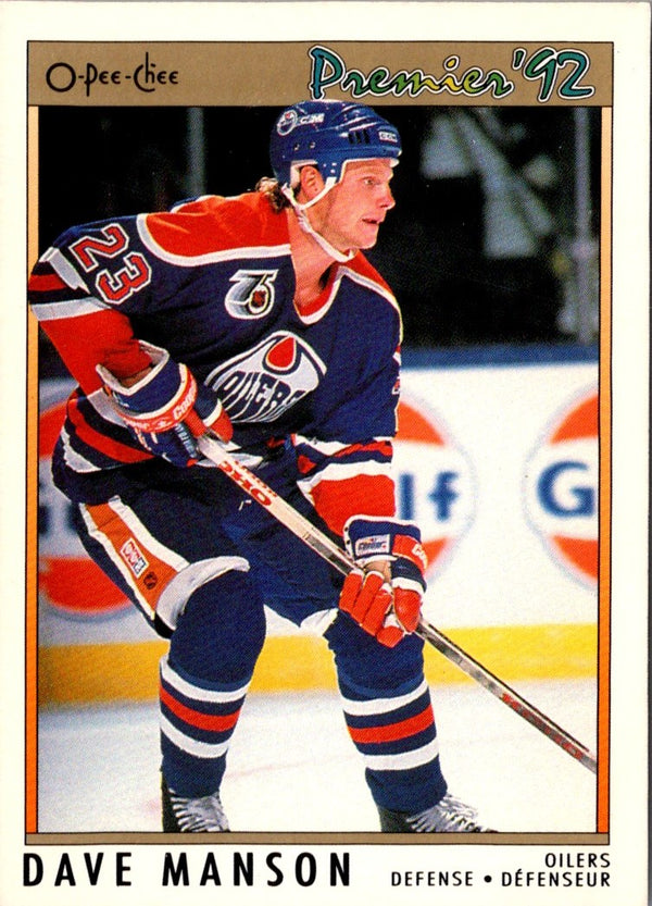 1991 O-Pee-Chee Premier Dave Manson #137