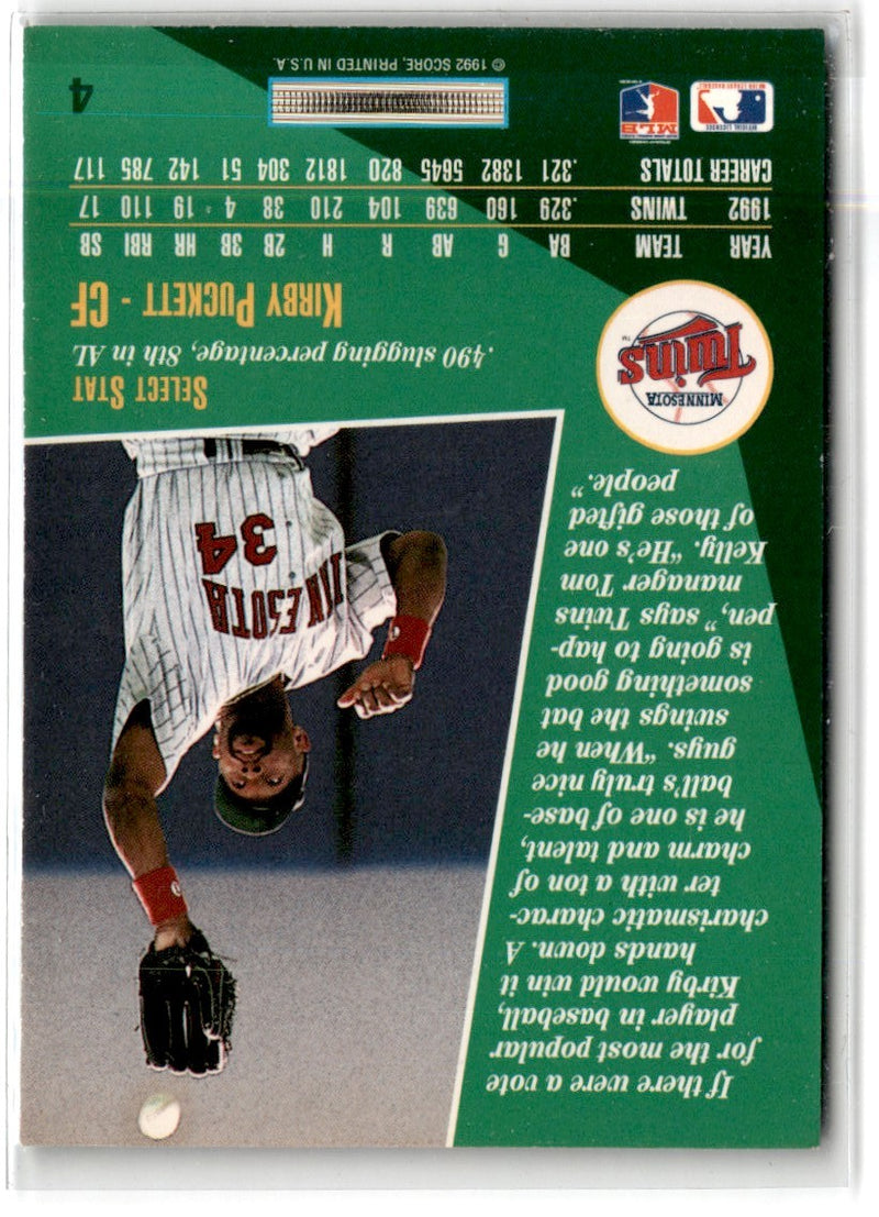 1992 O-Pee-Chee Wax Box Cards Twins Tally in Tenth - Kirby Puckett