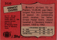 1987 Topps Ernest Givins #310 Rookie