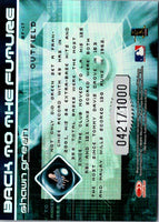2002 Donruss Elite Back to the Future Shawn Green #BF-17 0421/1000
