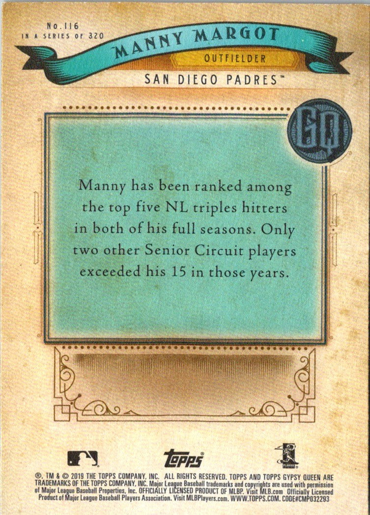 2019 Topps Gypsy Queen Manny Margot