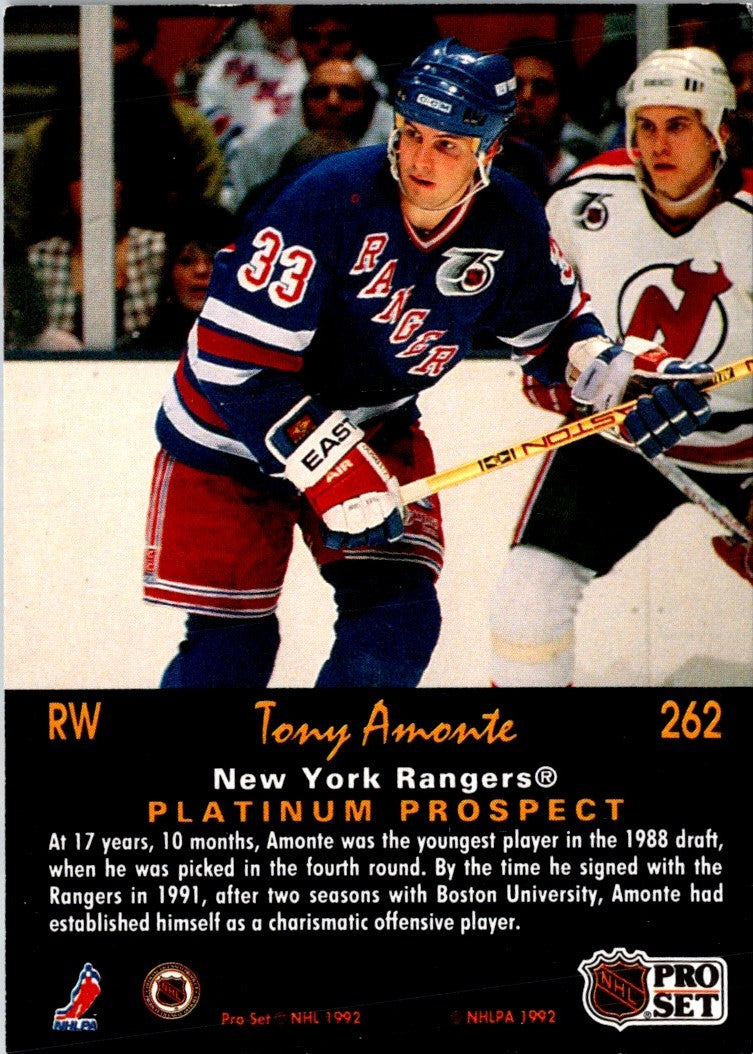 1991 Pro Set Platinum Tony Amonte