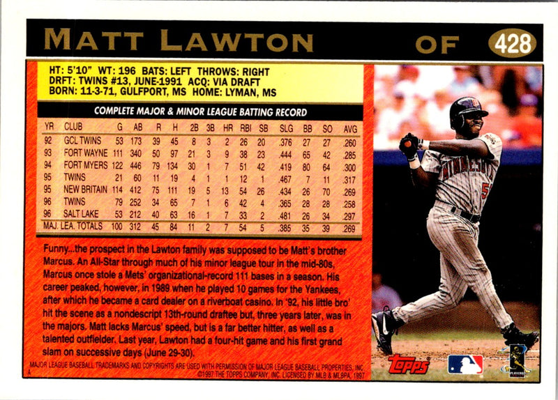 1997 Topps Matt Lawton