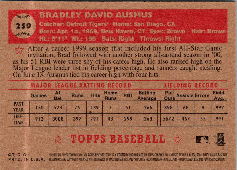 2001 Topps Heritage Brad Ausmus