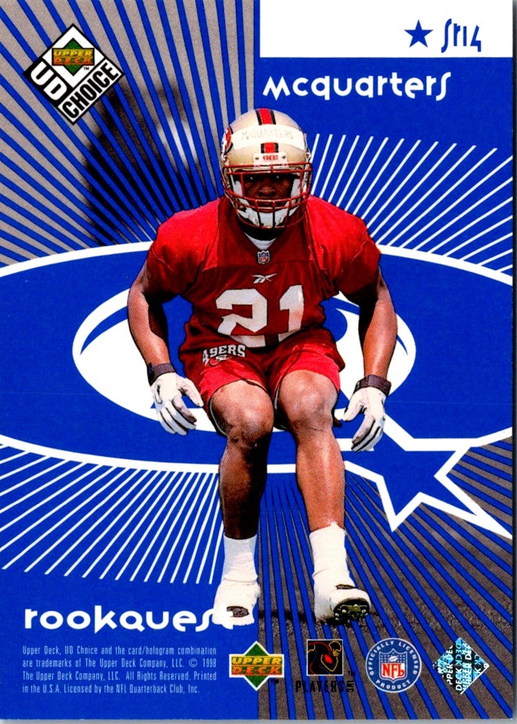 1998 UD Choice StarQuest Steve Young/R.W. McQuarters