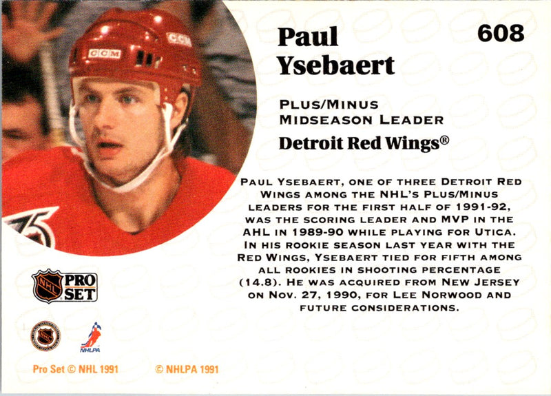 1991 Pro Set French Paul Ysebaert