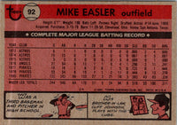 1981 O-Pee-Chee Mike Easler #92