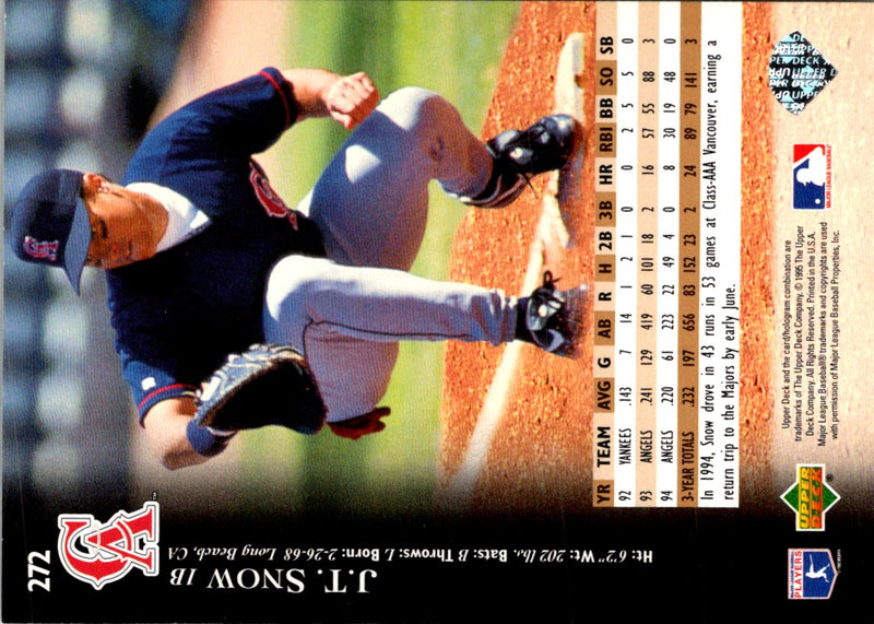 1995 Upper Deck J.T. Snow