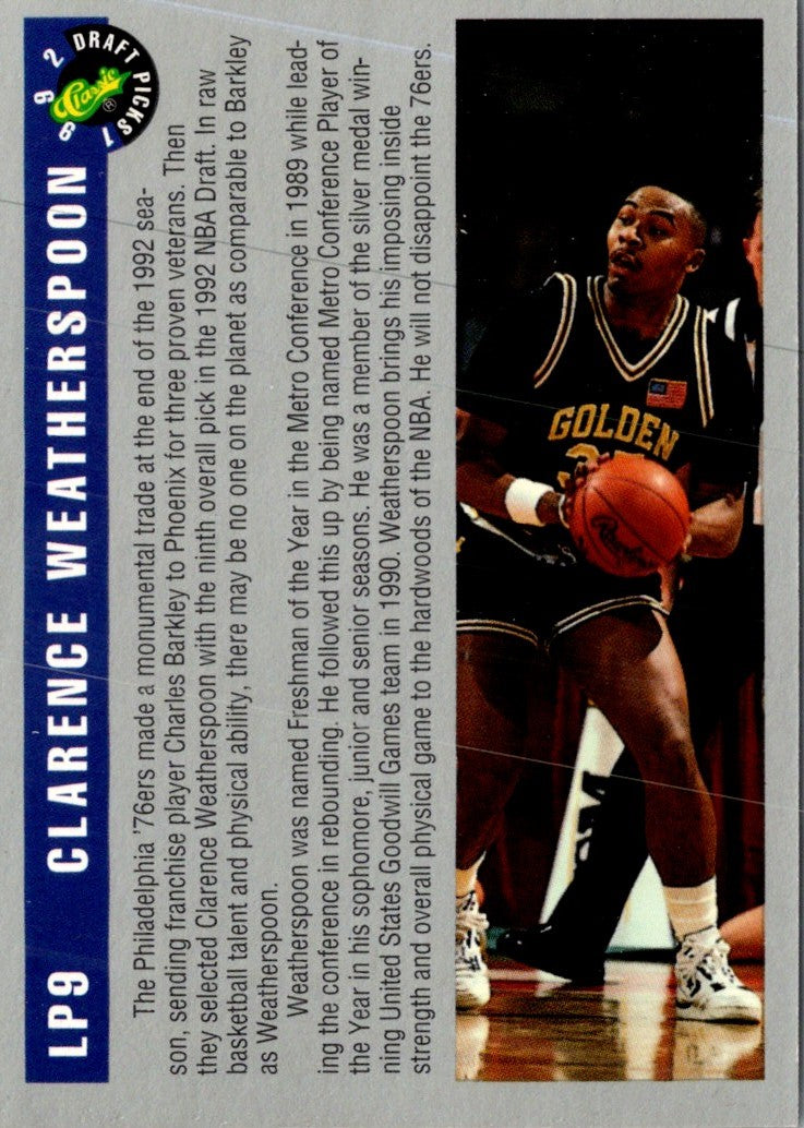 1992 Classic Draft Limited Prints Clarence Weatherspoon