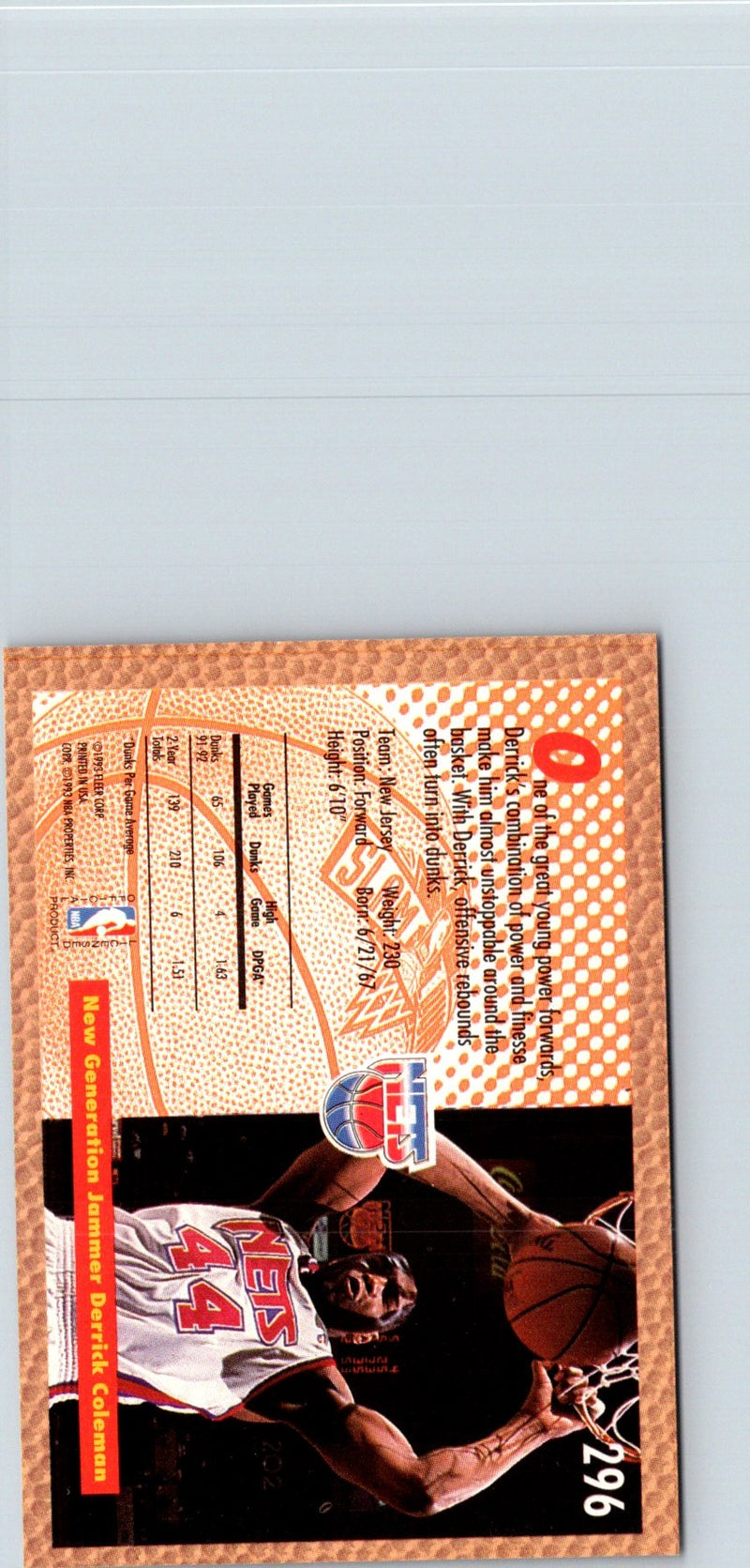 1992 Fleer Derrick Coleman