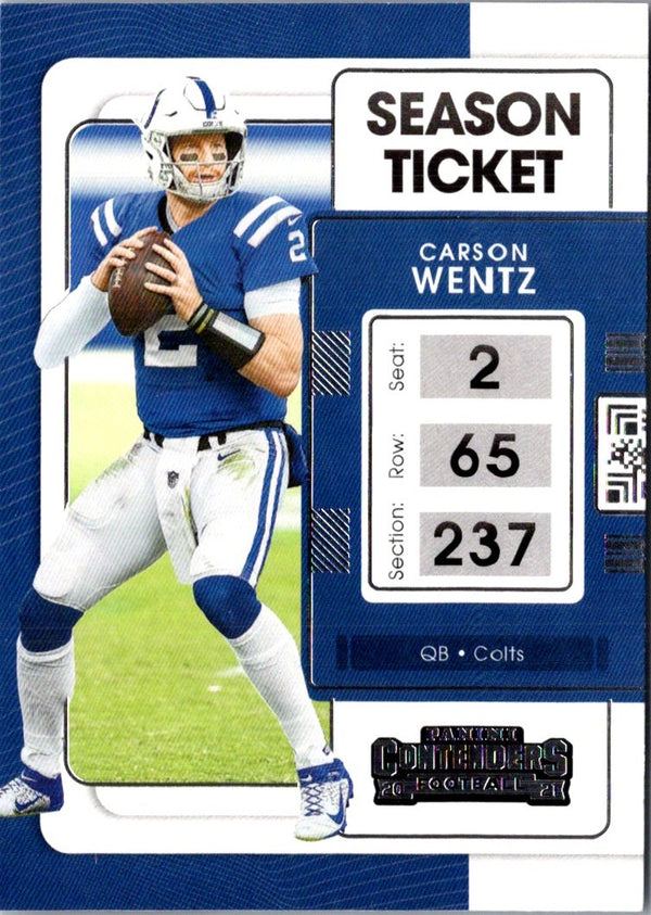 2021 Panini Contenders Carson Wentz #41