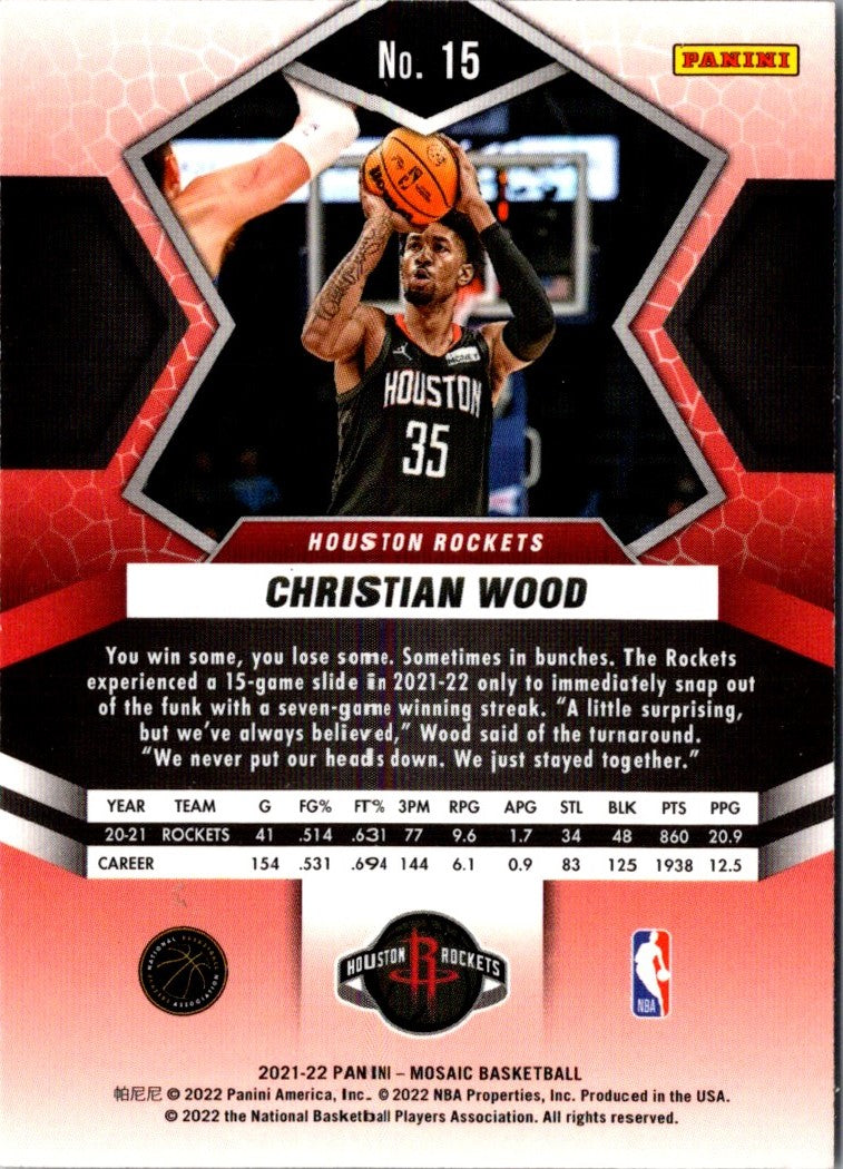 2021 Panini Mosaic Christian Wood