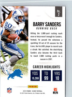 2015 Score All-Time Franchise Black Barry Sanders #2