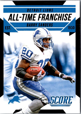 2015 Score All-Time Franchise Black Barry Sanders #2