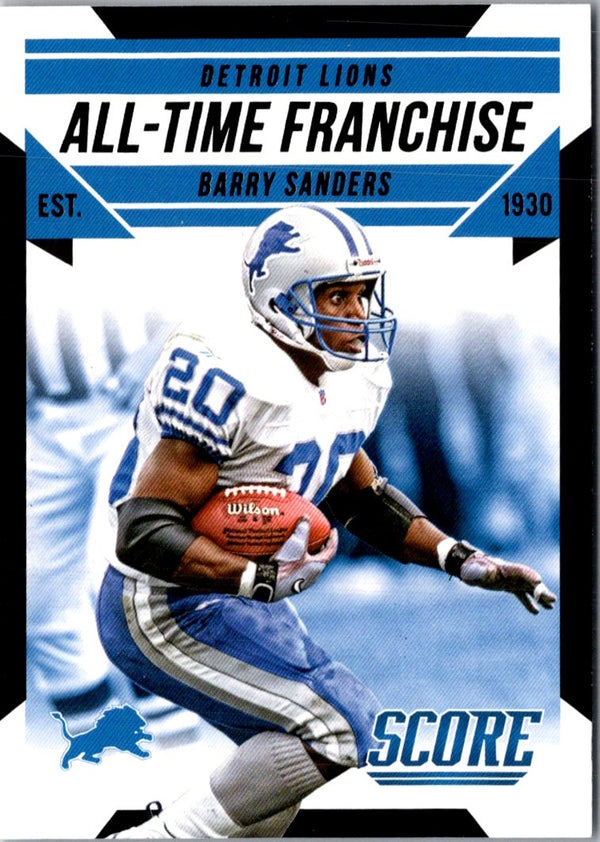 2015 Score All-Time Franchise Black Barry Sanders #2