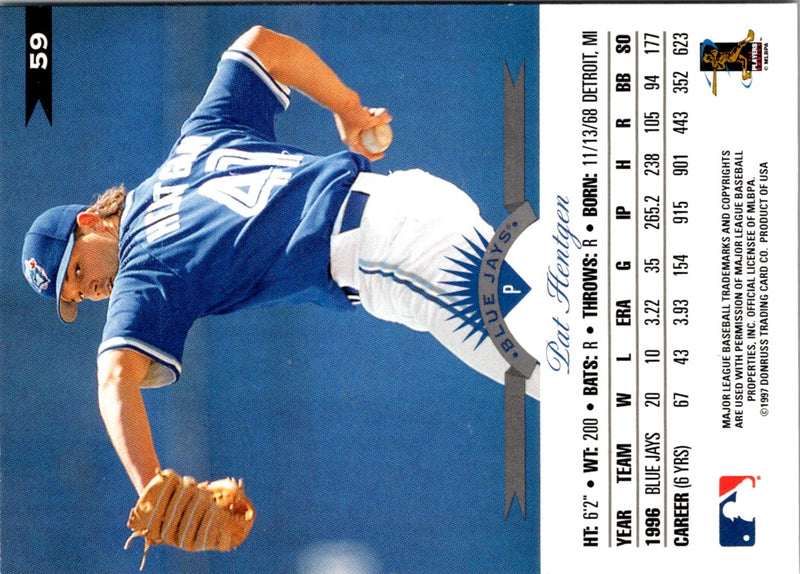 1997 Leaf Pat Hentgen
