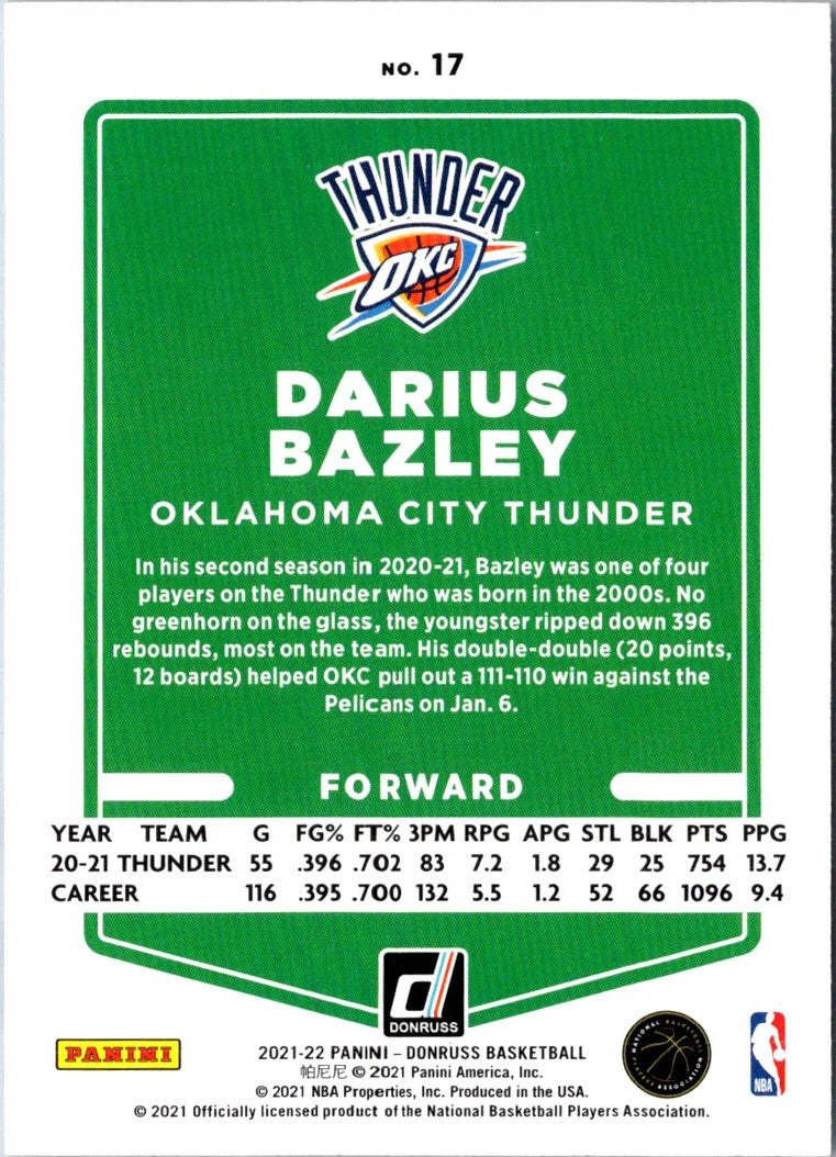 2021 Donruss Darius Bazley