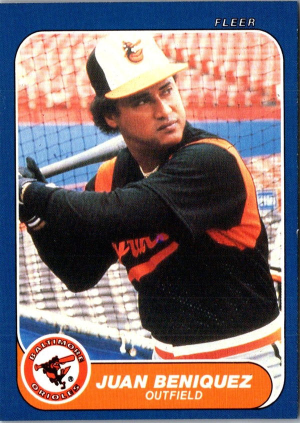 1986 Fleer Update Juan Beniquez #U-13