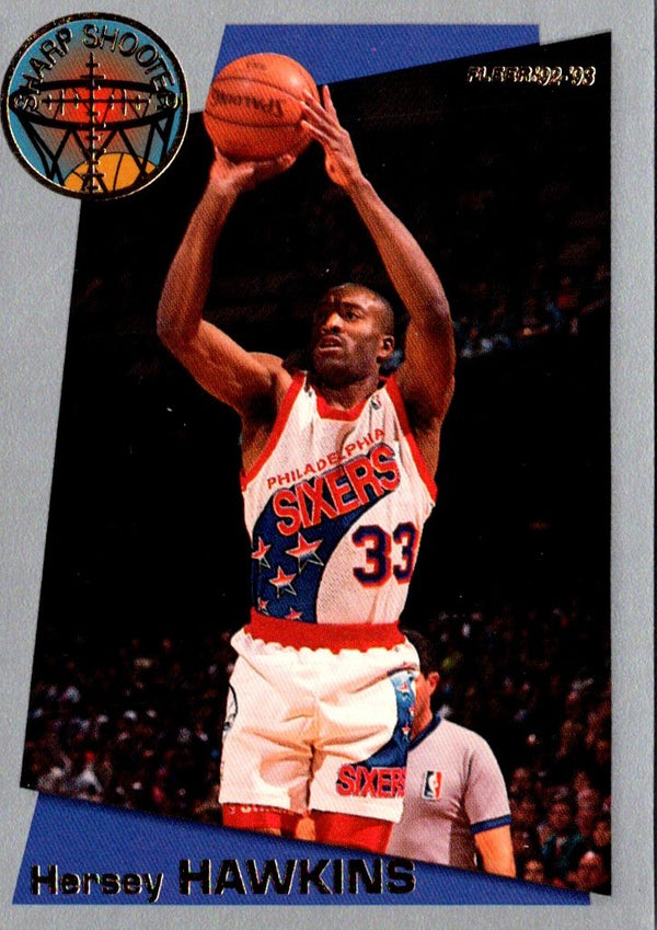 1992 Fleer Sharpshooters Hersey Hawkins #9
