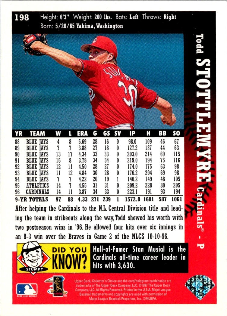 1997 Collector's Choice Todd Stottlemyre