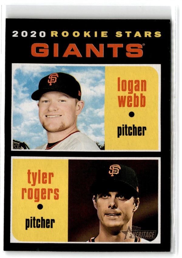 2020 Topps Heritage Logan Webb/ Tyler Rogers #276 Rookie