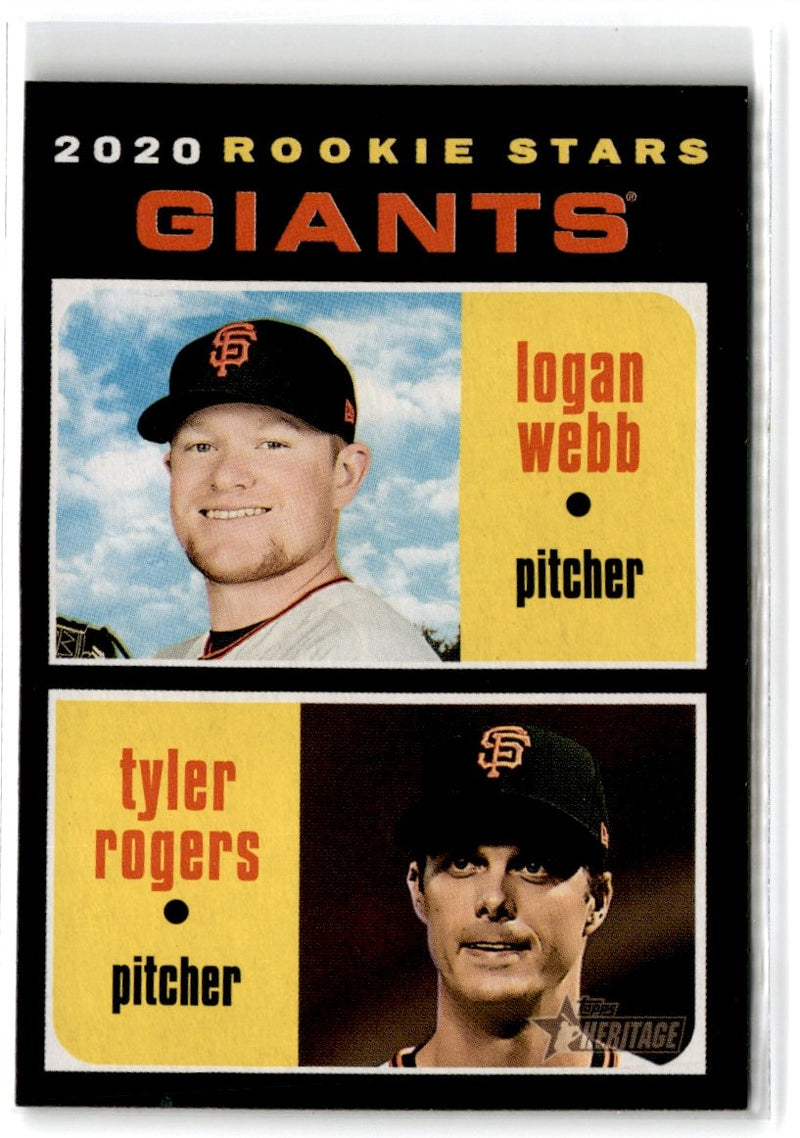 2020 Topps Heritage Logan Webb/ Tyler Rogers