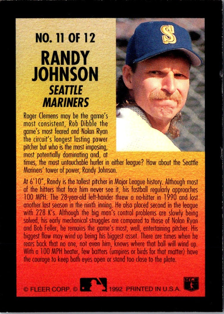 1992 Fleer Smoke 'N Heat Randy Johnson